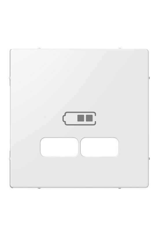 Merten-SM fedlap USB töltőcsatlakozóhoz műanyag címketartóval Schneider - MTN4367-0319