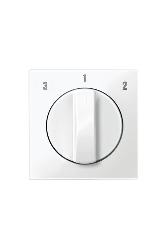 MERTEN Fedlap, forgatógombos ventilátor kapcsolóhoz, System-M, polárfehér - MTN567319