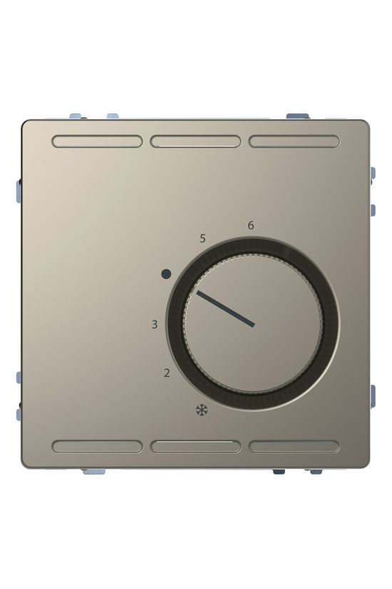 Merten szobatermosztát analóg 5°C 30°C 230VAC süllyesztett szürke fűtés nyit/zár Schneider - MTN5762-6050