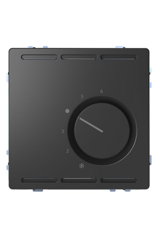 Merten szobatermosztát analóg 5°C 30°C 24VAC süllyesztett antracit fűtés nyit/zár Schneider - MTN5763-6034