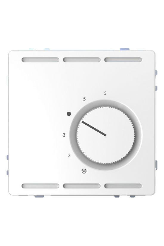Merten szobatermosztát analóg 5°C 30°C 24VAC süllyesztett világosfehér fűtés nyit/zár Schneider - MTN5763-6035