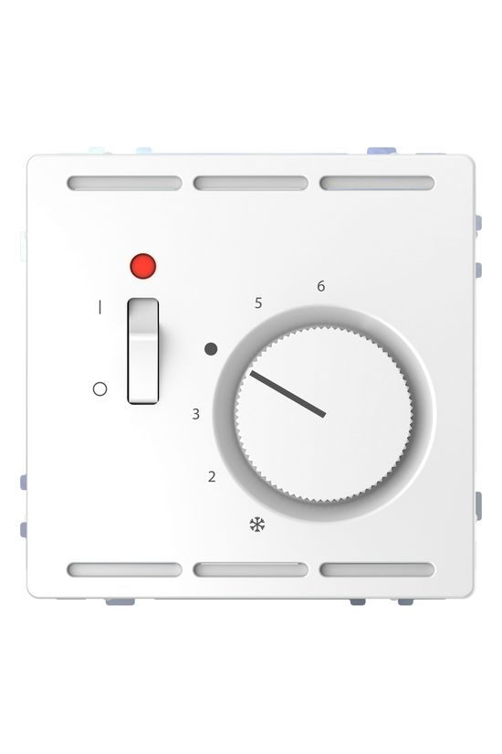 Merten szobatermosztát analóg kapcsolós 5°C 30°C 230VAC süllyesztett világosfehér Schneider - MTN5760-6035