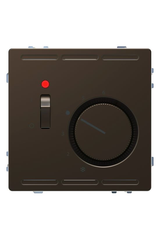 Merten szobatermosztát analóg kapcsolós 5°C 30°C 24VAC süllyesztett bronz fűtés Schneider - MTN5761-6052