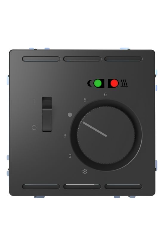 Merten szobatermosztát analóg padlófűtéshez 10°C 50°C 230VAC süllyesztett antracit Schneider - MTN5764-6034