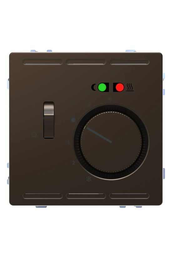 Merten szobatermosztát analóg padlófűtéshez 10°C 50°C 230VAC süllyesztett bronz fűtés Schneider - MTN5764-6052