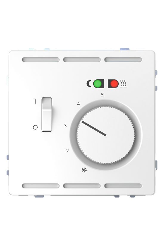 Merten szobatermosztát analóg padlófűtéshez 10°C 50°C 230VAC süllyesztett világosfehér Schneider - MTN5764-6035