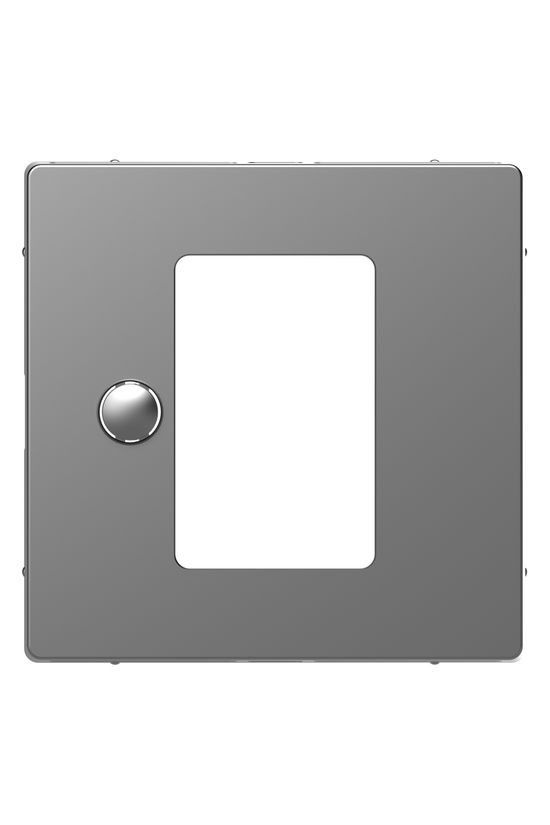 Merten szobatermosztát fedlap nemesacél üres-jel IP20 műanyag fényes bepattintás Schneider - MTN5775-6036