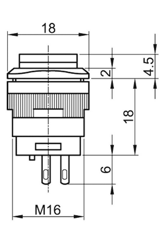 Világító nyomógomb komplett mini műa. d16 1,5A világító zöld magas visszaugró 1z forrfüles TRACON - MNG-110G