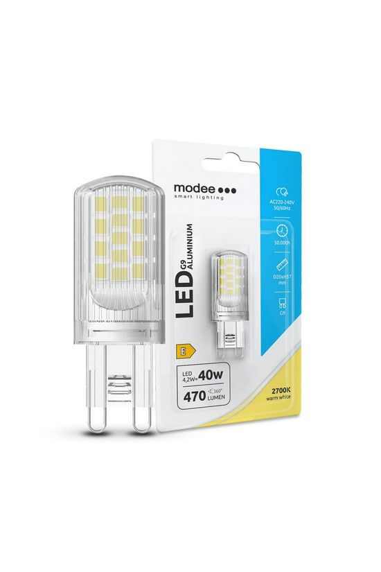 Modee LED G9 Aluminium 4,2W 300° 2700K 470lm B1 5év gar - ML-G9A2700K4,2WB1