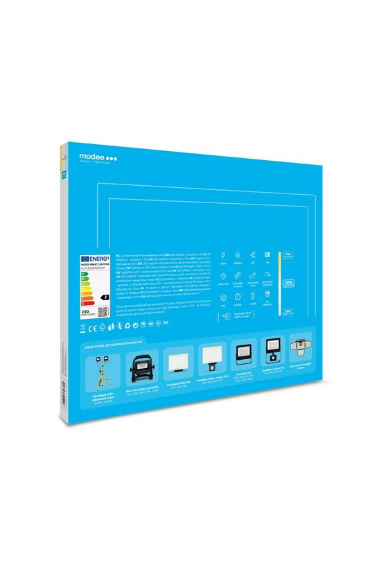 Modee LED Reflektor E-series Slim 200W 120° 4000K 16000lm 2év gar IP65 Modee - ML-FLS4000K200WEN