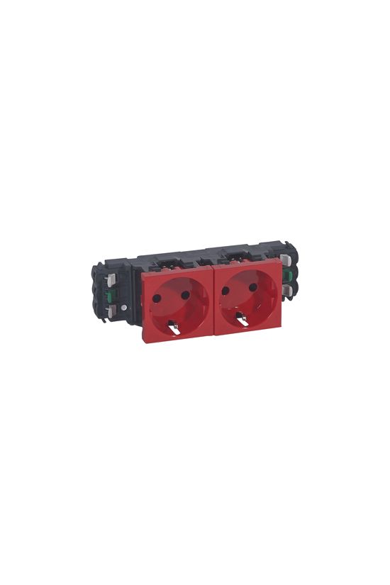 Mosaic 162/2 dugalj sínes földelt központi fedlap piros IP40 csatornába DLP LEGRAND - 077412