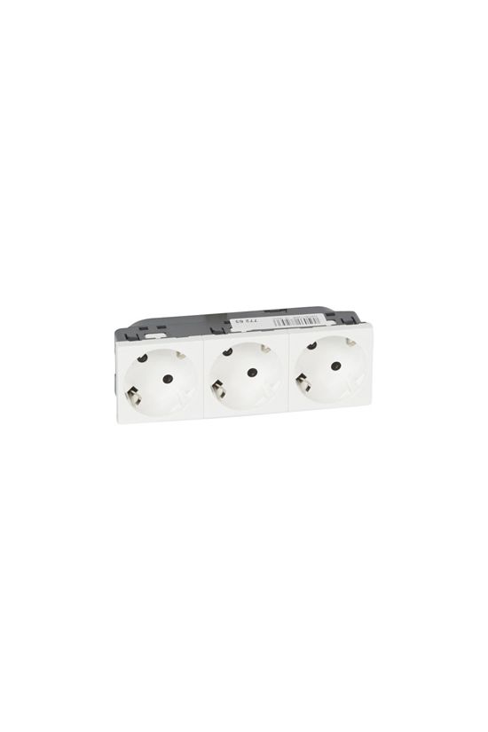 Mosaic 162/3 dugalj sínes földelt központi fedlap fehér IP20 beépített rugós LEGRAND - 077253