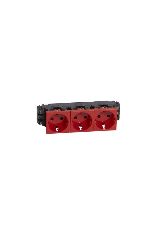 Mosaic 162/3 dugalj sínes földelt központi fedlap piros IP20 csatornába csavaros DLP LEGRAND - 077623