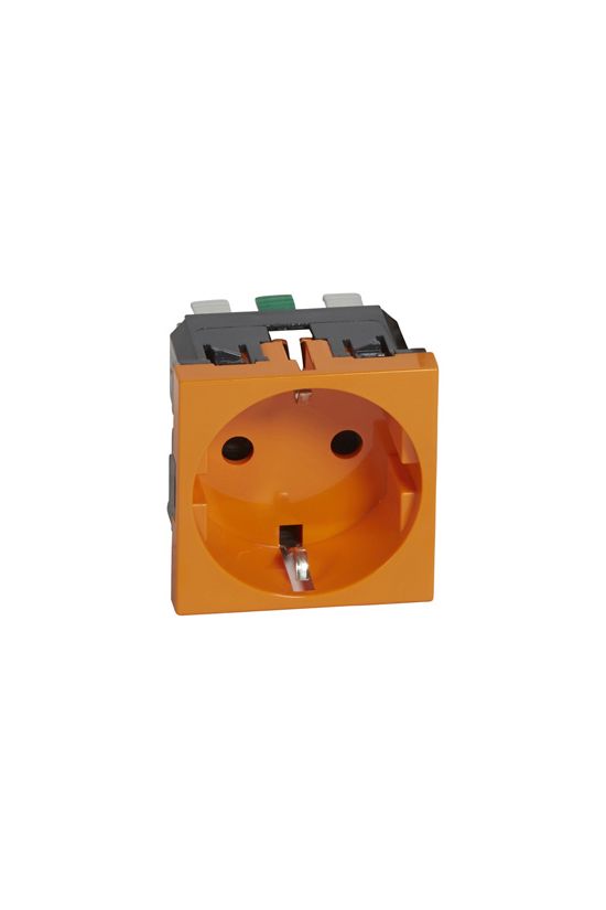 Mosaic 162 dugalj földelt központi fedlap gyerekzárral narancs IP41 modultartó LEGRAND - 077217