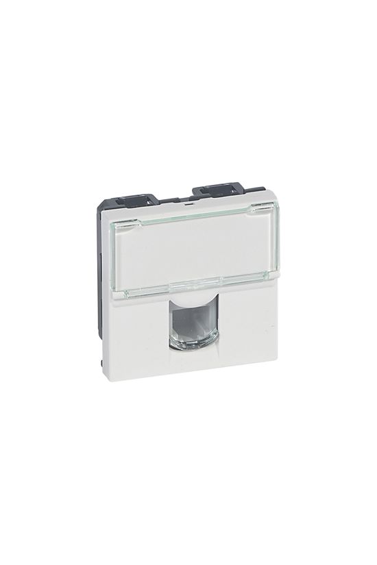Mosaic telefon csatlakozó betét közp. fedéllel RJ11 műanyag fehér címketartóval LEGRAND - 078731