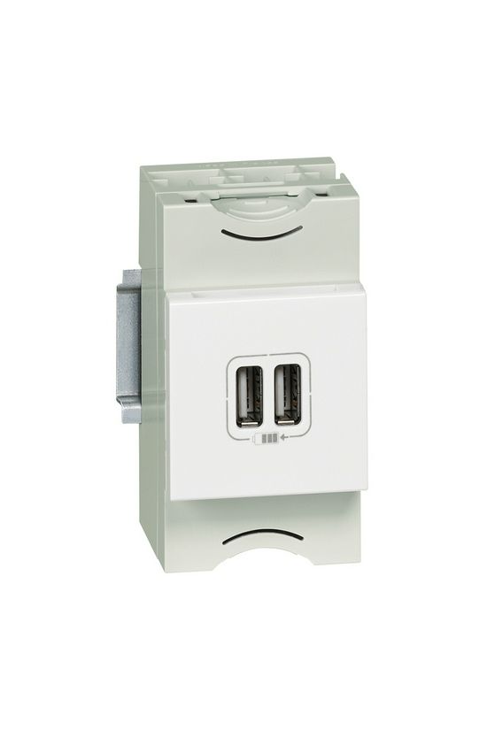 Mosaic USB töltőaljzat 2M 2/ki 2400mA-max. 5V süllyesztett fehér LEGRAND - 077594