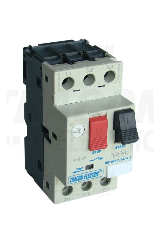 Motorvédő kapcsoló 3P 2-16A-hő fix termomágneses csavaros TRACON - TGV2-16