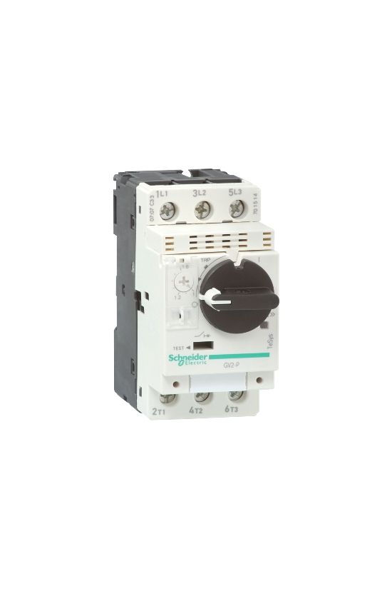 Motorvédő kapcsoló 3P 4-6.3A-hő 100kA fix termomágneses csavaros TeSys GV2-P Schneider - GV2P10