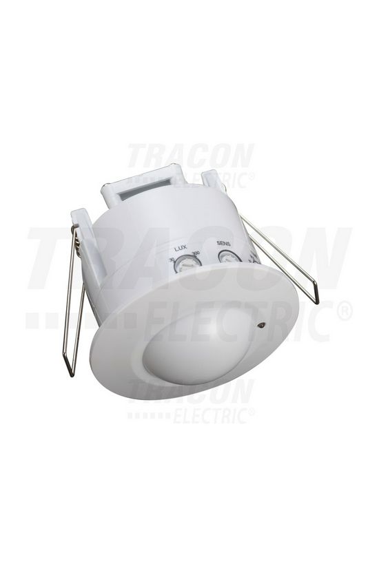 Mozgásérzékelő álmennyezetbe mini 360° HF 12m-érzékelésátmérő 1200W 230V fehér IP20 TRACON - TMB-061R