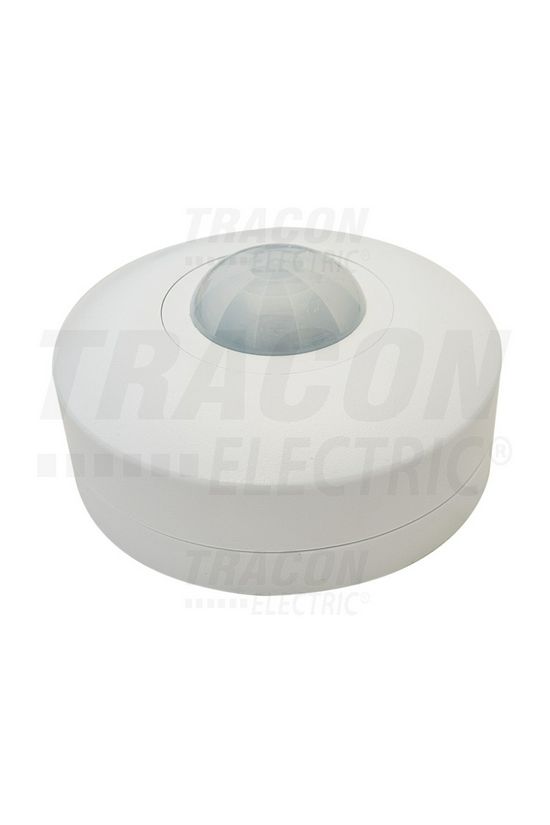Mozgásérzékelő mennyezetre 360° PIR 12m-érzékelésátmérő 1000W 230V fehér IP20 TRACON - TMB-011