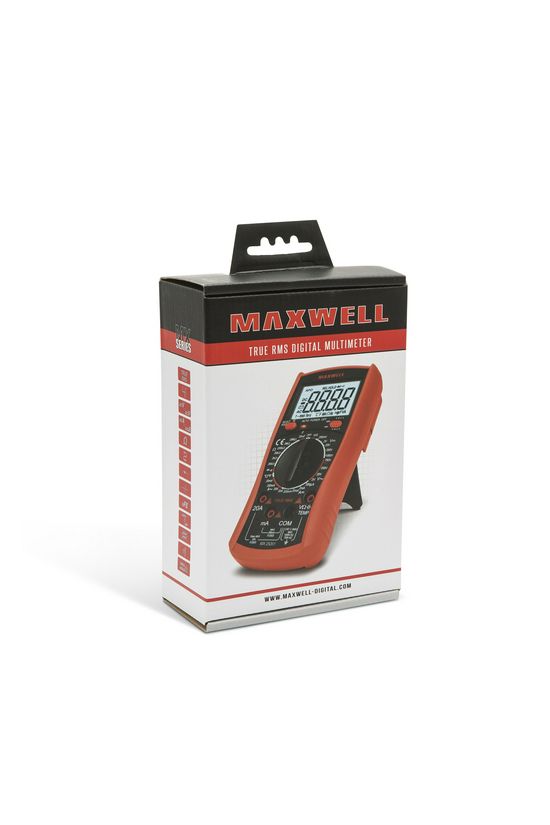 Multiméter V-A-Ohm-µF-°C digitális 1000VDC 750VAC 20ADC 20AAC 20MOhm MX-25201 Maxwell
