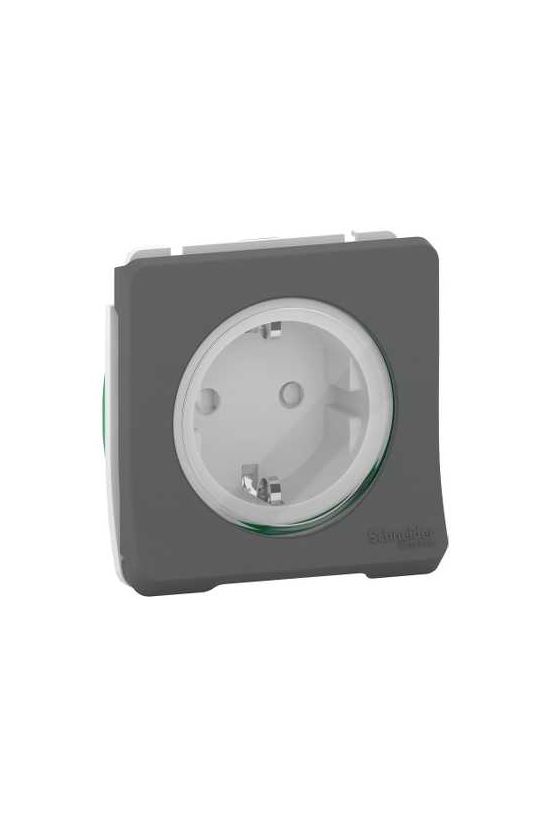 MUREVA Styl 162 dugalj GYV csapófedéllel rugós antracitszürke IP55 falonkívüli Schneider - MUR36134