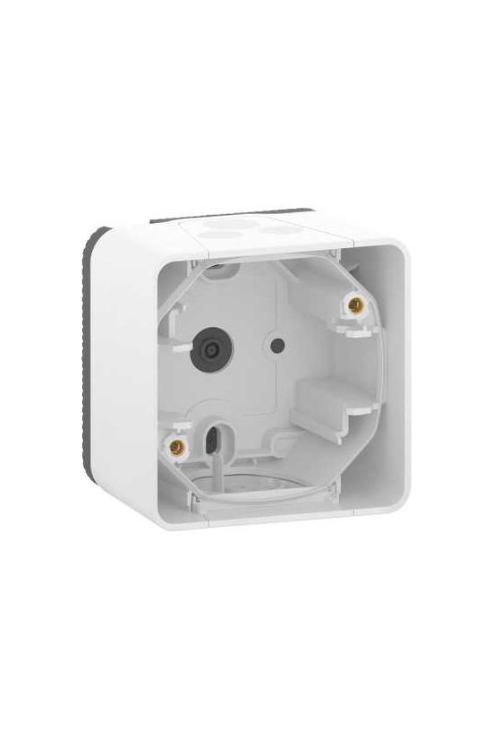 MurevaStyl kiemelődoboz 1-es vízszintes és függőleges fehér műanyag IP55 Schneider - MUR39911