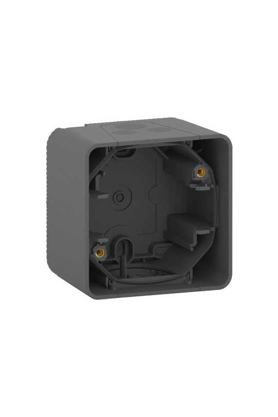 MurevaStyl kiemelődoboz 1-es vízszintes és függőleges szürke műanyag IP55 Schneider - MUR37911