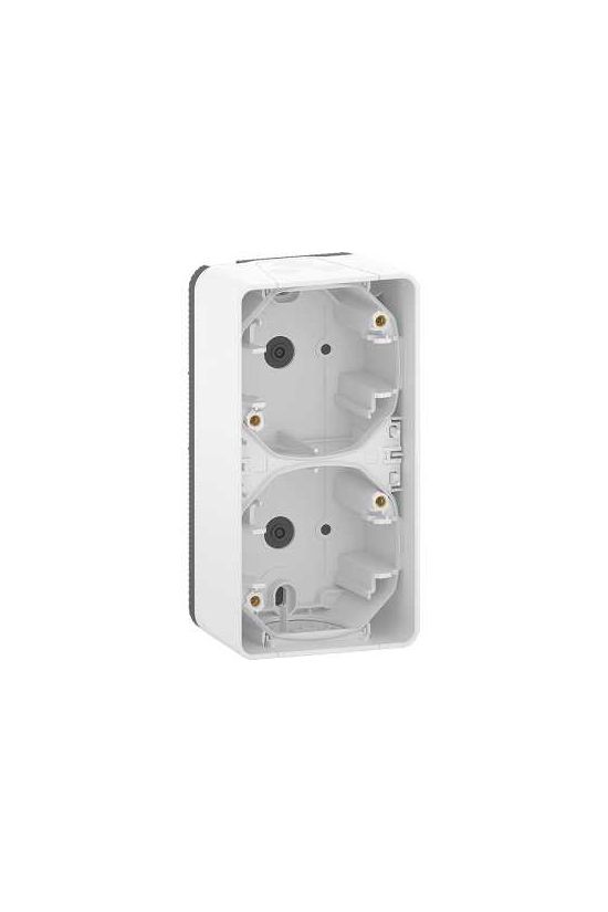 MurevaStyl kiemelődoboz 2-es függőleges fehér műanyag IP55 Schneider - MUR39912
