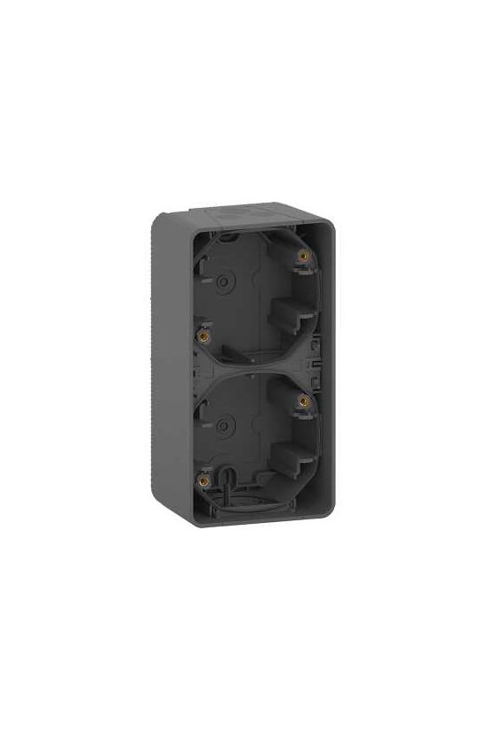 MurevaStyl kiemelődoboz 2-es függőleges szürke műanyag IP55 Schneider - MUR37912