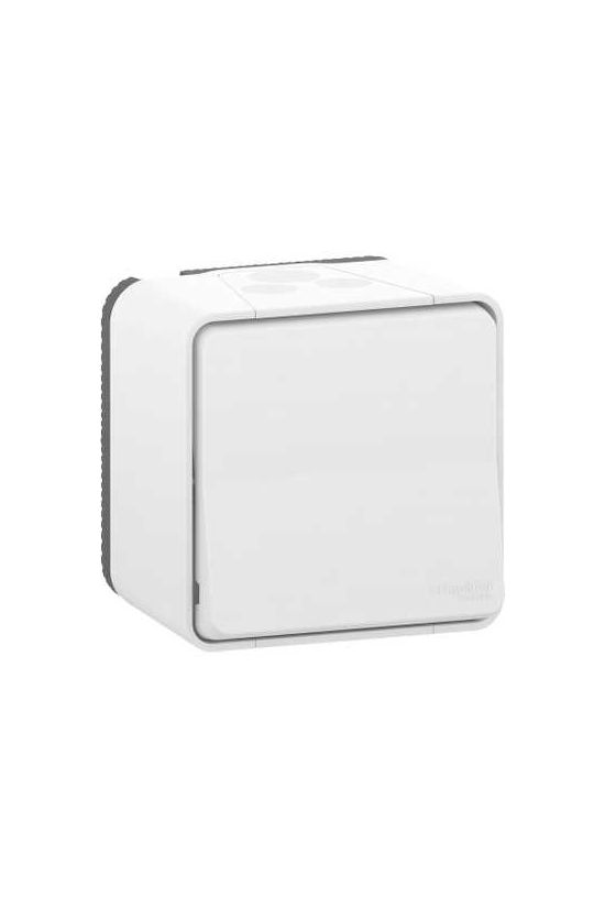 MurevaStyl N101 csengőnyomó betét komplett házban 1- nyomógomb 1z csengő polárfehér Schneider - MUR39026