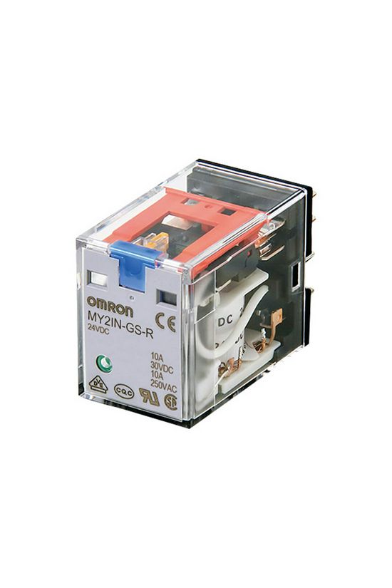 Teljesítményrelé 10A 2v dugaszolós 24VDC monostabil MY2IN-GS-R DC24 OMRON - 720105