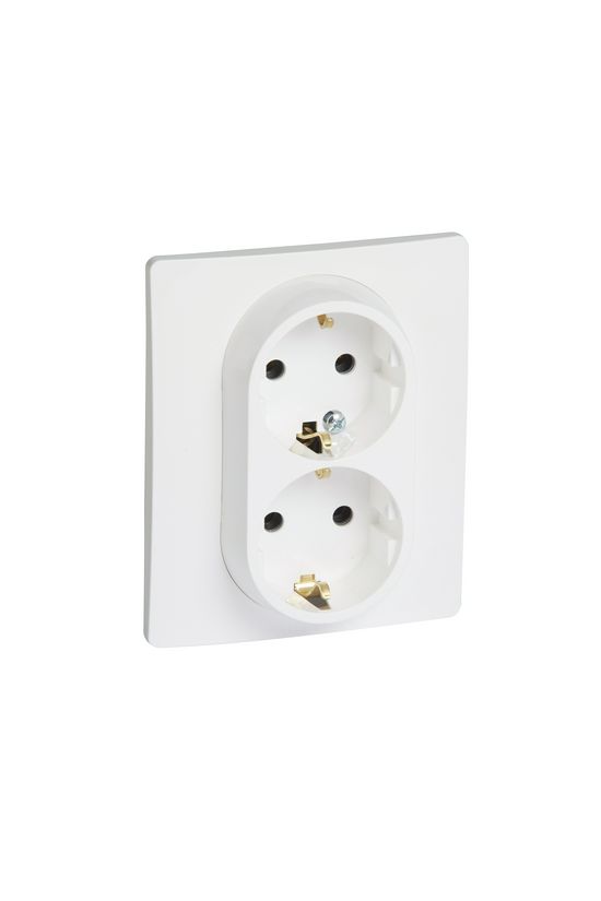 Niloé 162/2 dugalj földelt központi fedlap fehér IP31 süllyesztett csavaros LEGRAND - 764534