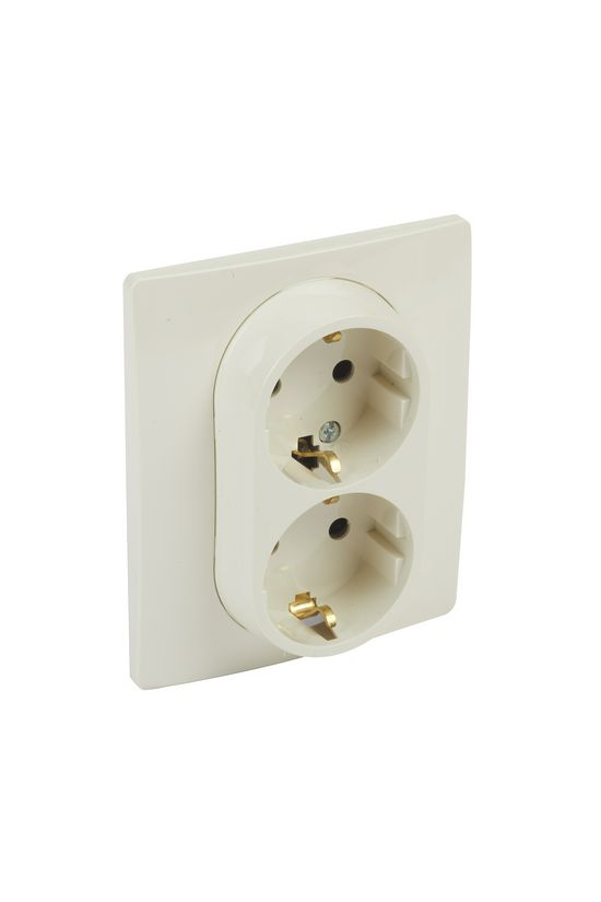 Niloé 162/2 dugalj földelt központi fedlap bézs IP31 süllyesztett csavaros LEGRAND - 764634