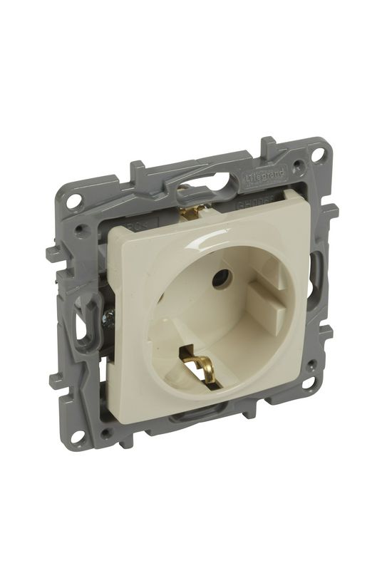 Niloé 162 dugalj földelt központi fedlap bézs IP31 süllyesztett szorítókapcsos LEGRAND - 764639