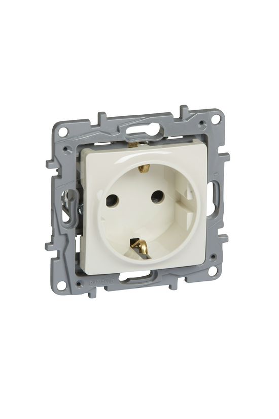 Niloé 162 dugalj földelt központi fedlap gyerekzárral bézs IP20 süllyesztett csavaros LEGRAND - 764629