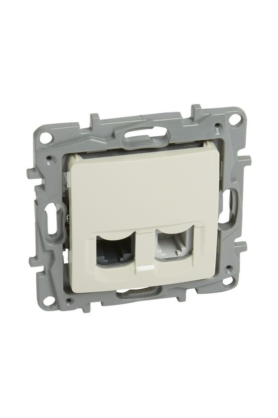 Niloé adatcsatlakozó betét közp. fedéllel RJ45/RJ11 Cat5 műanyag bézs LEGRAND - 764670