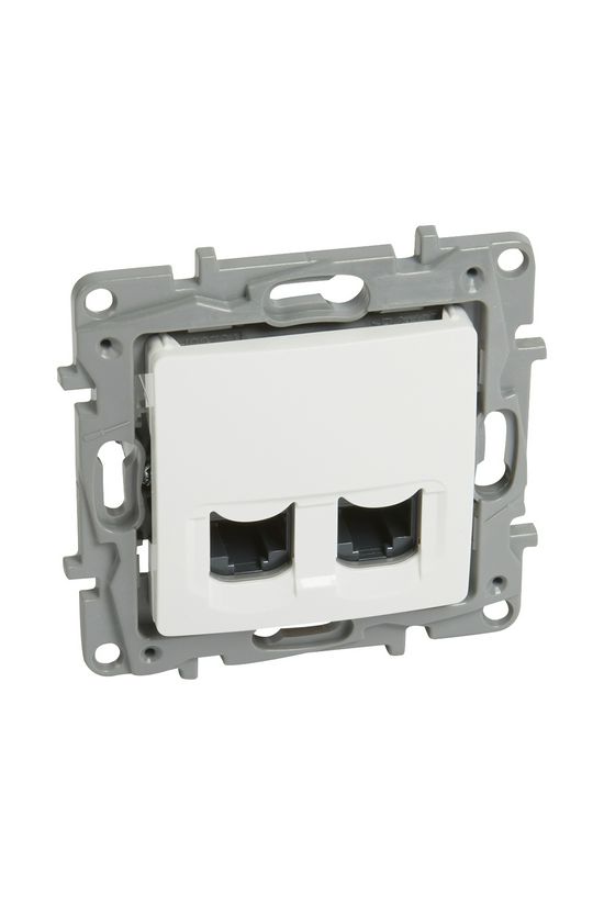 Niloé adatcsatlakozó dugalj UTP 2xRJ45 8(8) Cat6 fehér csavaros LEGRAND - 764574