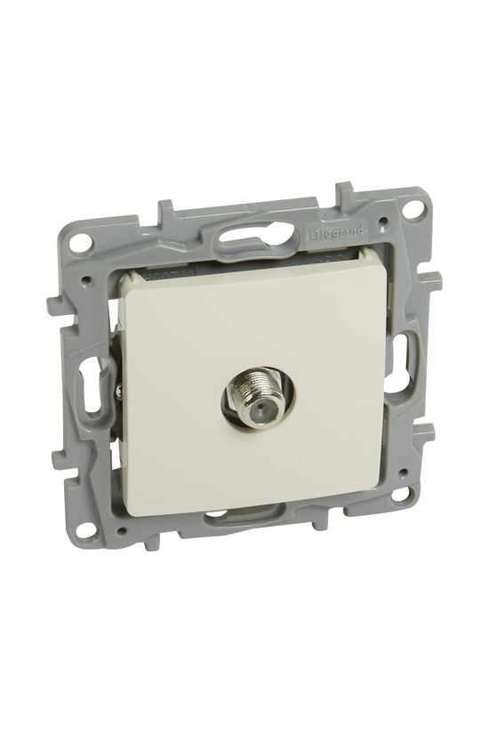 Niloé antenna aljzat F-F TV csillagpontos süllyesztett bézs 1-kimenet végzáró 1dB/860MHz LEGRAND - 764649