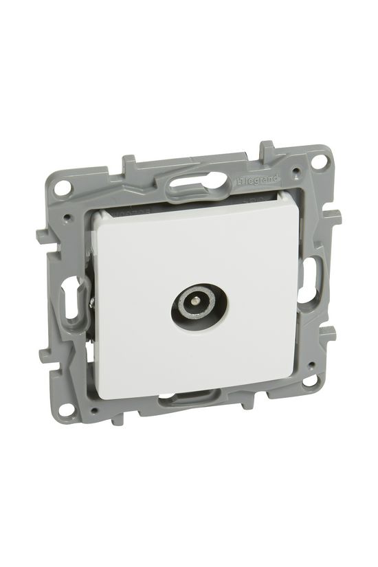 Niloé antenna aljzat TV körmös süllyesztett fehér 1-kimenet átmenő 14dB/860MHz LEGRAND - 764552