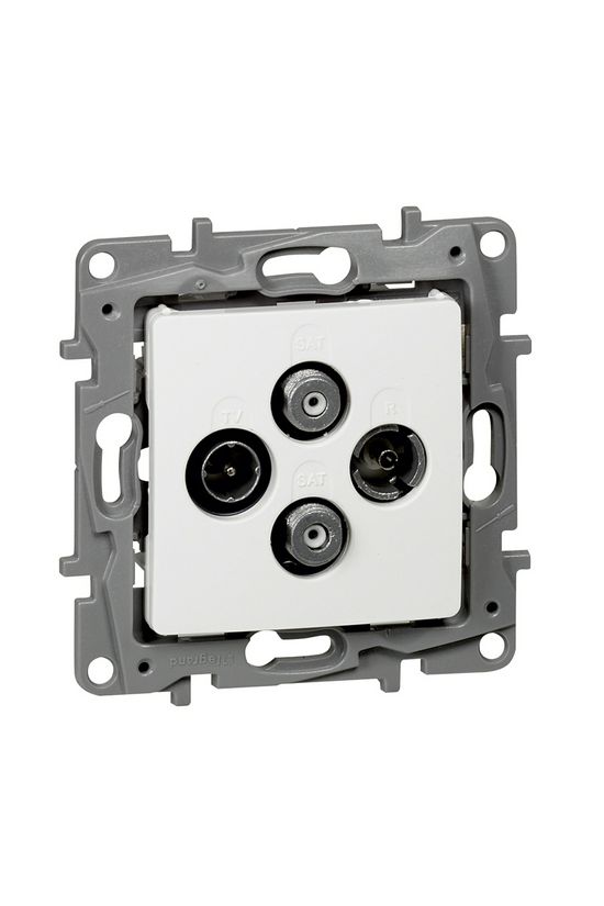 Niloé antenna aljzat TV-R-SAT csillagpontos süllyesztett fehér 4-kimenet végzáró LEGRAND - 764566