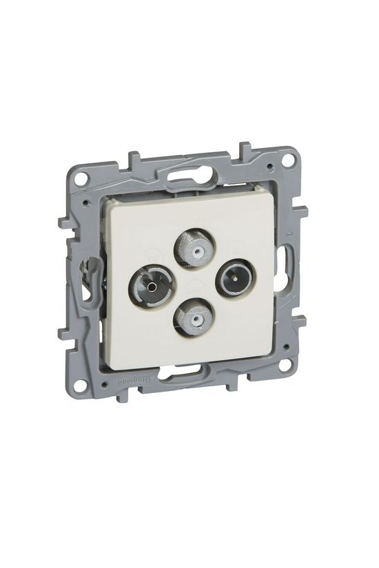 Niloé antenna aljzat TV-R-SAT süllyesztett bézs 4-kimenet végzáró 1.5dB/860MHz LEGRAND - 764666