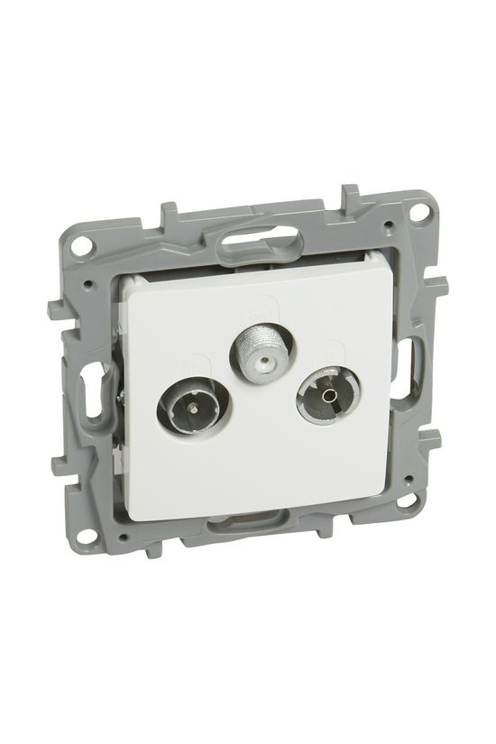 Niloé antenna aljzat TV-R-SAT süllyesztett fehér 3-kimenet végzáró 10dB/860MHz LEGRAND - 764565