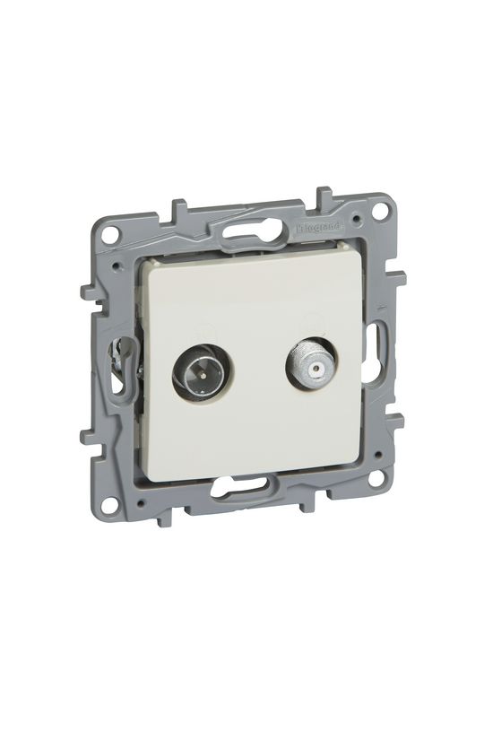 Niloé antenna aljzat TV-SAT süllyesztett bézs 2-kimenet MM-végzáró 10dB/860MHz LEGRAND - 764658