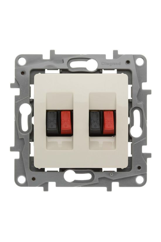 Niloé hangszóró csatlakozó betét közp. fedéllel sztereó műanyag bézs címketartó nélkül LEGRAND - 764681