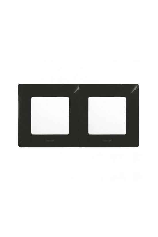 Niloé keret 2-es fekete vízszintes és függőleges műanyag LEGRAND - 397032
