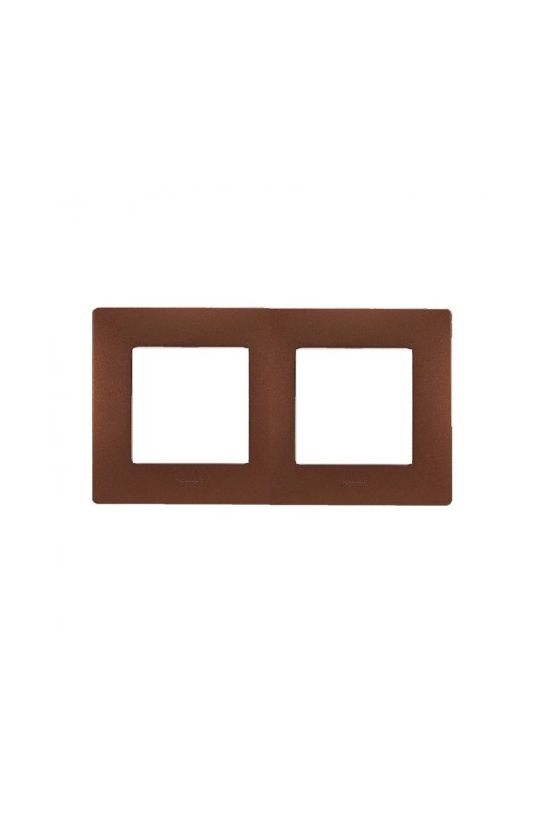 Niloé keret 2-es kakaóbarna vízszintes és függőleges műanyag LEGRAND - 397072