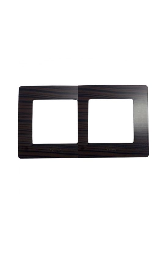 Niloé keret 2-es sötét fa dekor vízszintes és függőleges műanyag LEGRAND - 397092