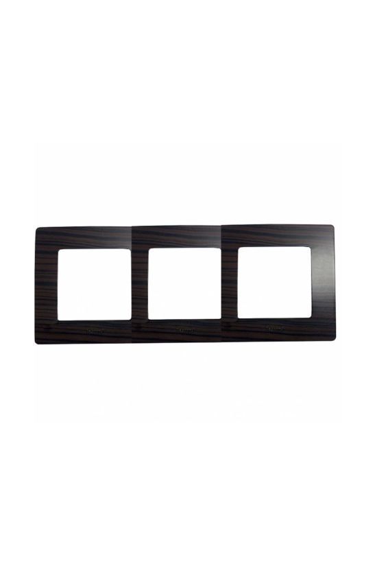 Niloé keret 3-as sötét fa dekor vízszintes és függőleges műanyag LEGRAND - 397093