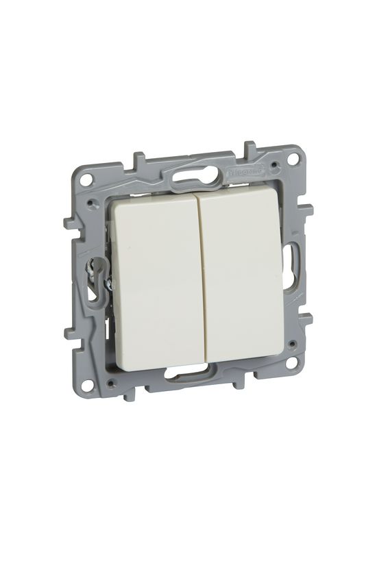 Niloé N106+6 nyomó betét 2- billentyűs 2v bézs IP20 süllyesztett dmax. műanyag LEGRAND - 764608